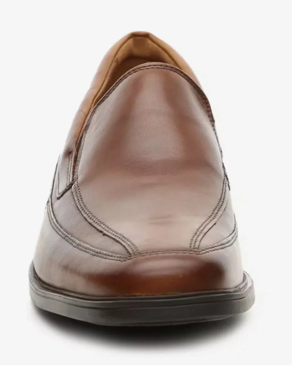 Clarks Men's Tan Leather Slip-On Loafers